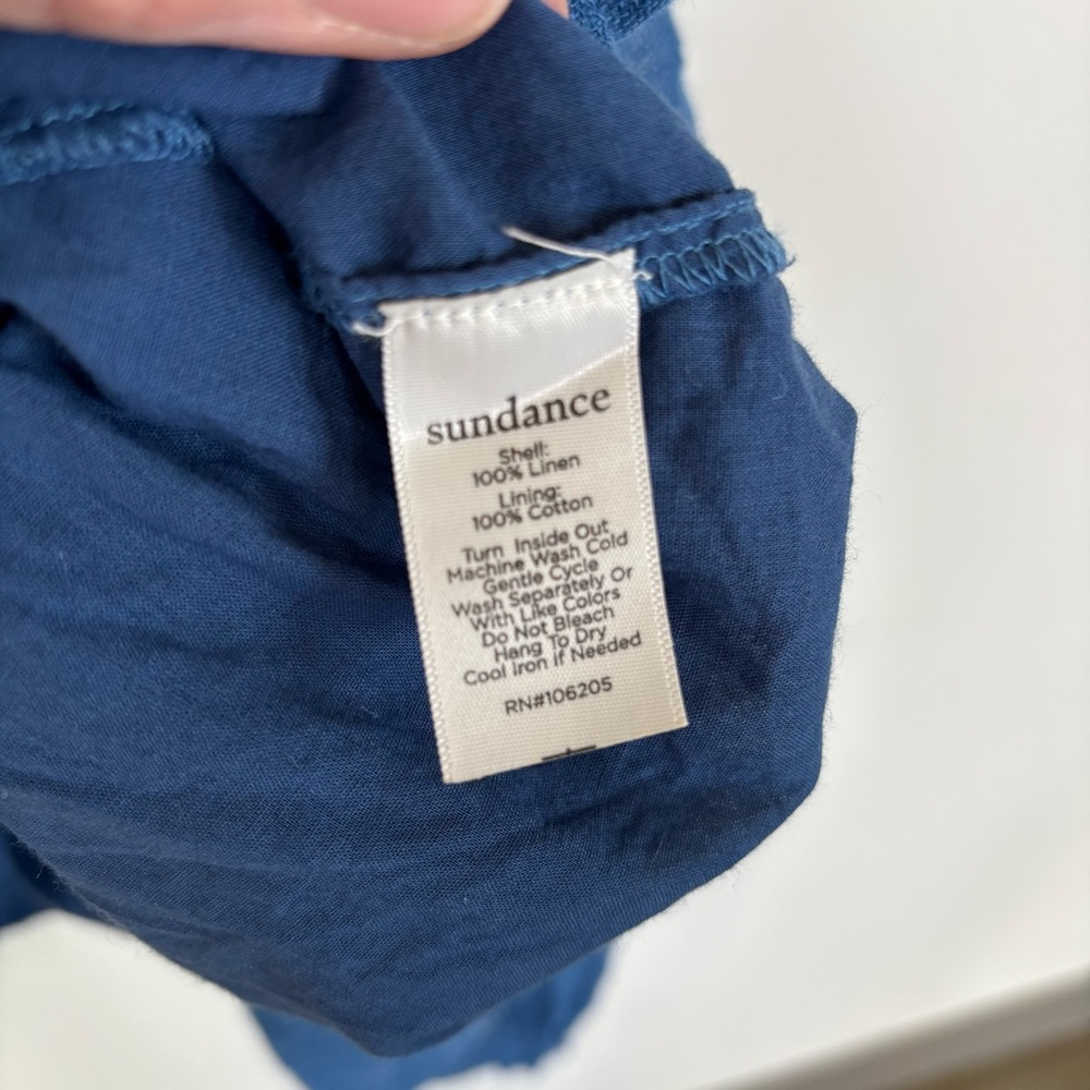 Sundance Indigo Blue Midi Gauze Wrap Dress - Picture 5 of 12